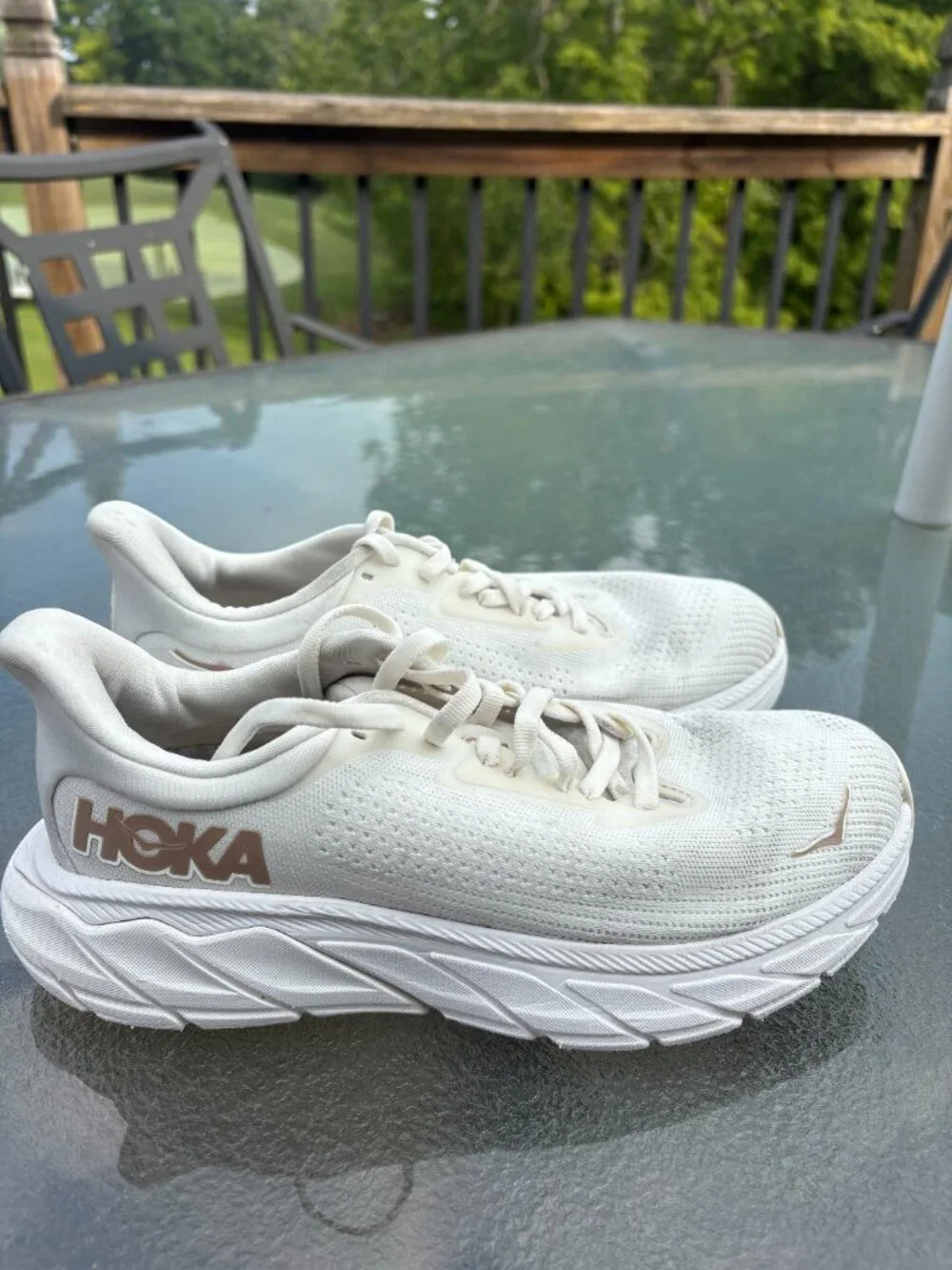 Hoka One One HOKA Arahi 7 Blanc De Blanc Rose Gold 1147851/BSG Women’s Size 6.5